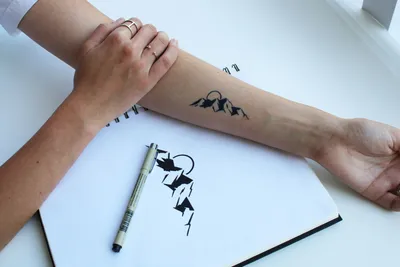 Рисунки мини тату для срисовки черной ручкой (70 фото) ✏