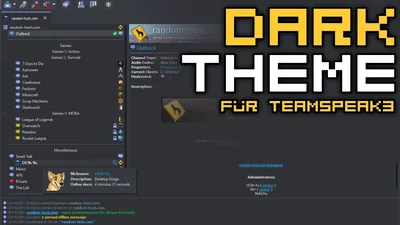 Skin] Dark - A dark theme for TeamSpeak 3 🌑 - Skins/Soundpacks/Addons -  TeamSpeak