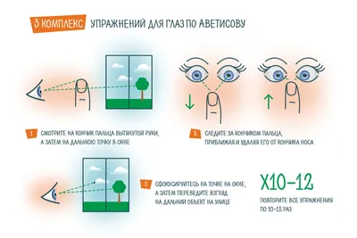 10 Упражнений для глаз для улучшения зрения: Лечебная гимнастика для  улучшения зрения