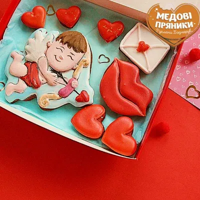 ▷ БОЛЬШОЙ ПОДАРОЧНЫЙ НАБОР ПРЯНИКОВ ❤️ ДЕНЬ ВАЛЕНТИНА "КУПИДОН"✔️