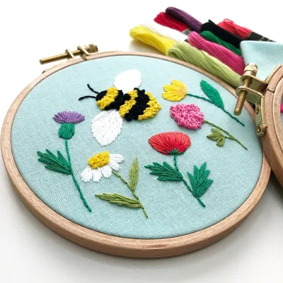 Pink Flowers : Hand Embroidery | Satin Stitch - YouTube