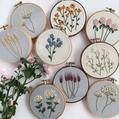 Вышивка гладью Розовые цветы embroidery needlework handmade | Вышивка цветов,  Вышивка гладью, Вышивка