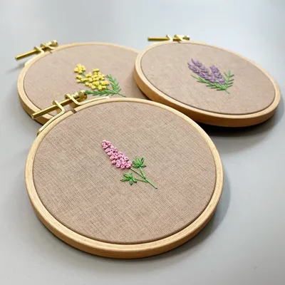 Embroidery with different stitches - Wildflowers. A fun way to transfer a  design to fabric. - YouTube