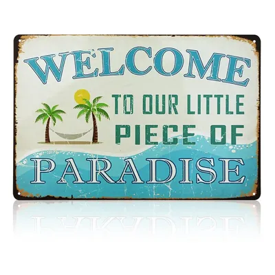 Манераль Добро пожаловать в наш небольшой Райский знак приветствия для  входной двери, фотоэлемент для дома, бассейна, реки быть | AliExpress