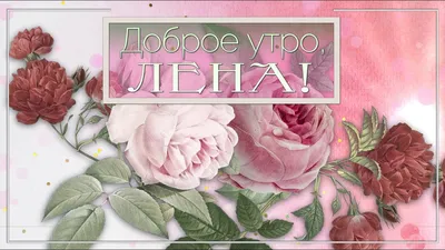 Доброе утро, Лена! - YouTube