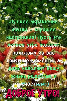 Открытки открытка с добрым летним утромпожелания доброго летнего утра