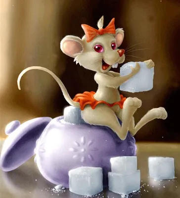 Счастливый улыбающийся мышонок говорит…» — создано в Шедевруме