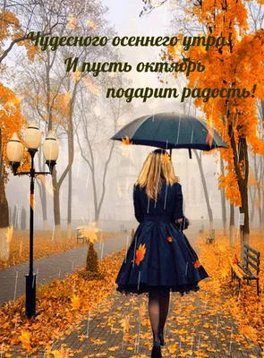 Картинка: Чудесного осеннего утра! И пусть октябрь подарит радость!