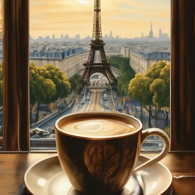 Кофе париж утро. доброе утро ☕» — создано в Шедевруме