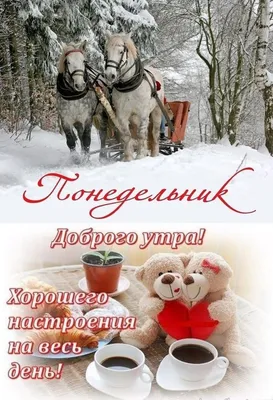 ❄️☃️❄️🎀❄️☃️❄️ Понедельник | Доброе утро, Новогодние пожелания, Картинки