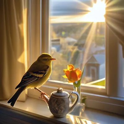 Доброе утро, солнце светит в окно…» — создано в Шедевруме