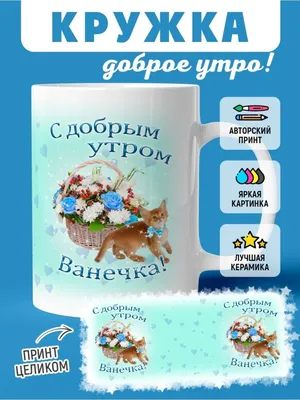 Кружка с принтом "С добрым утром, Ваня!" Копирка 158542389 купить в  интернет-магазине Wildberries