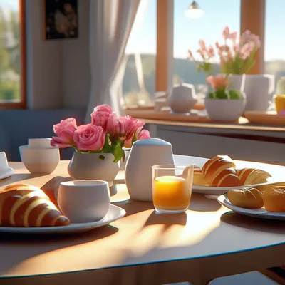 Картинка: Доброе утро! Вкусного завтрака!