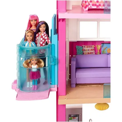 Набор игровой для кукол Barbie Дом мечты трехэтажный с лифтом и бассейном  Barbie 8072532 купить в интернет-магазине Wildberries