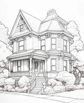 Houses | Coloring books for children: 36 coloring pages