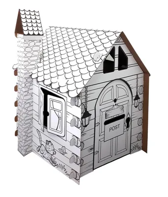 Картонный игровой развивающий домик-раскраска "Colouring House" купить в  интернет магазине Растишка в Тамбове
