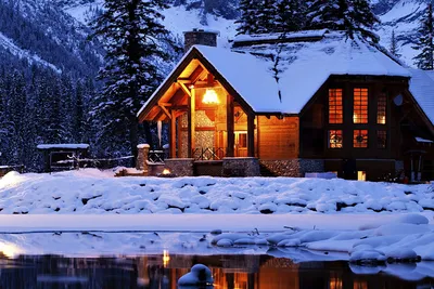 Картинки красивые дома в снегу (68 фото) » Картинки и статусы про  окружающий мир вокруг