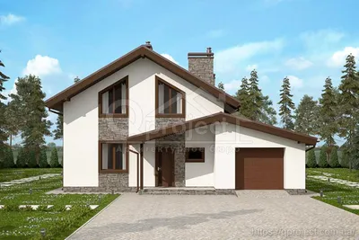 Проект дома с мансардой и балконом 180 м.кв. 🏠 | СтройДизайн