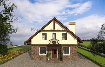 22K «Регенсбург»- проект дома, в немецком стиле, с эркером, с гаражом и с  террасой: цена | Купить готовый проект с фото и планировкой