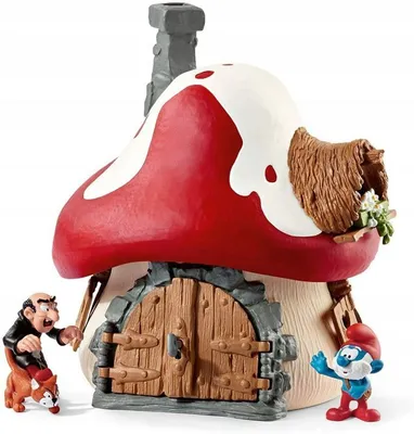 Домик Смурфиков с Папой Смурфом (Smurfs Mushroom House with Papa Smurf)  купить заказать киев украина