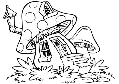 Домик Смурфиков со Смурфити (Smurfs Mushroom House with Smurfette) купить  заказать киев украина