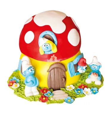 Домик Смурфиков с Папой Смурфом (Smurfs Mushroom House with Papa Smurf)  купить заказать киев украина