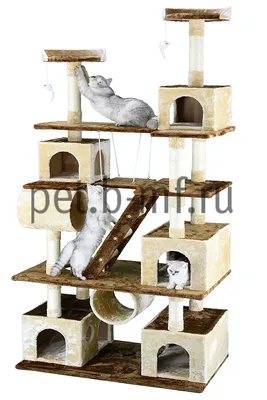 Игровой комплекс "Питомник 5 домиков" для нескольких кошек ⋆ Pet  БМФ-Интернет зоомагазин официальный сайт