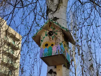 Кормушка для птиц на окно "Эстет вертикаль" | Арт кормушка