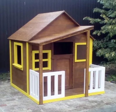 Деревянный домик для детей "На курих ножках" на дачу