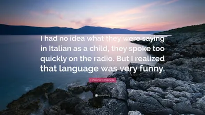 Доминик Кьянезе цитата: «Радио оказало на меня большое влияние. Комедия возникла из моего инстинктивного чувства языка».