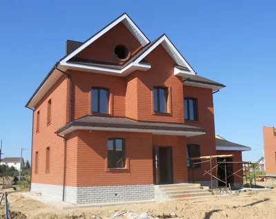 Проекты домов от Евгения Мороза: №090-11. Проект дома из красного кирпича  (150,6м2)