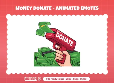 Money Donate Animated Emotes / Donate Twitch Animated Emotes - Etsy