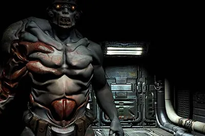 Doom 3 remade as a fast-paced boomer shooter