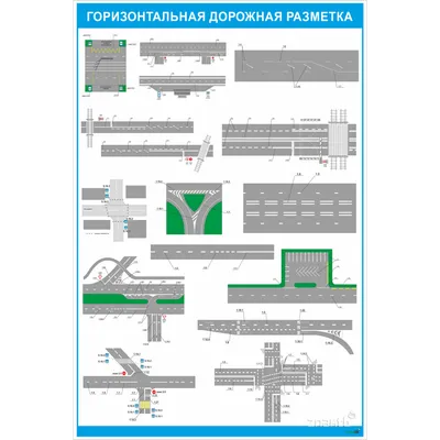 Плакат "Дорожная разметка" - цена 604 рублей, купить в Санкт-Петербурге