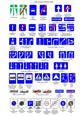Знаки особых предписаний