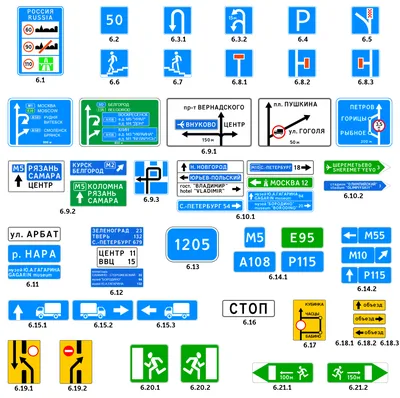 Дорожные знаки россии картинки