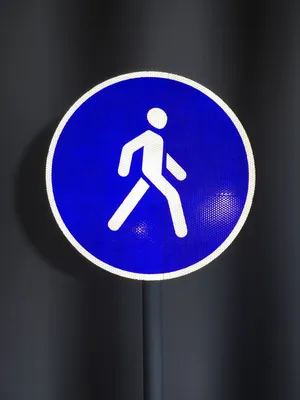 Купите дорожный знак . “Движение пешеходов запрещено” от производителя