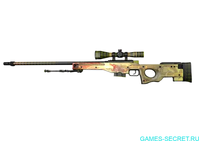 Деревянная винтовка AWP Dragon lore (“История о драконе”) из CS GO, длина 1  метр купить с доставкой