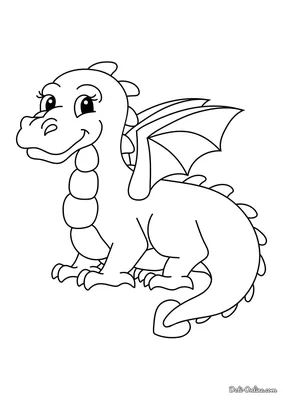 Драконы — раскраски для детей скачать онлайн бесплатно