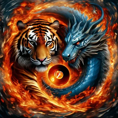 Тигр и дракон в китайской мифологии - 66 фото