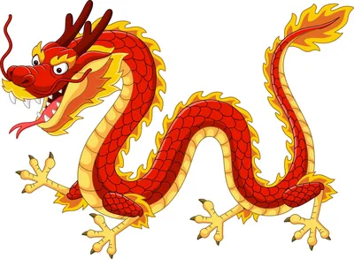 Мультяшный дракон - символ Нового года!» — создано в Шедевруме