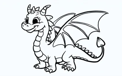 рисунок раскраски милые драконы наброски эскиз вектор PNG , рисунок дракона,  рисунок крыла, рисунок кольца PNG картинки и пнг рисунок для бесплатной  загрузки