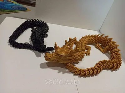 60 см. Подвижная игрушка дракон. 3D-печать безопасным органическим  пластиком. (Подарок, статуэтка, декор) (ID#1694032325), цена: 600 ₴, купить  на 