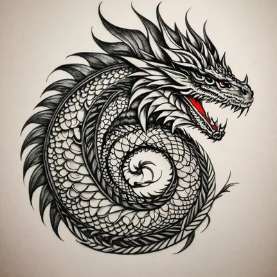 Дракон эскиз | Celtic dragon tattoos, Small dragon tattoos, Dragon tattoo  art