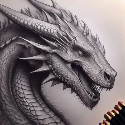 Картинки дракона для срисовки на новый год (20 шт)