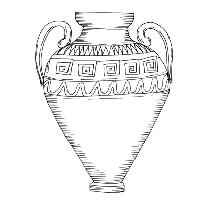 Трафареты древнегреческая ваза с орнаментом (40 фото) » Картинки, раскраски  и трафареты для всех - 