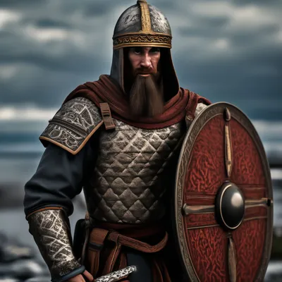 Древнерусский воин 12 века с мечом …» — создано в Шедевруме