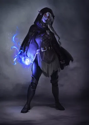 OC][Art] Zara, Half-Drow Soulknife Rogue (art by DoMyzu) : r/DnD