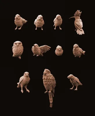 Файл 3D Набор животных 2 - Птицы・3D модель для печати скачать・Cults
