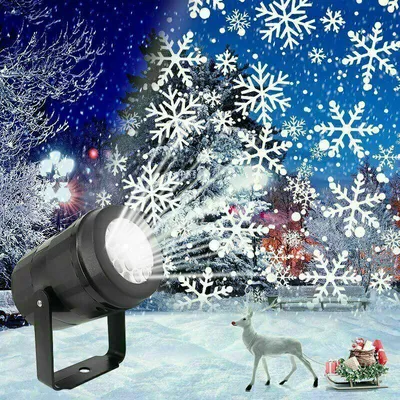 Купить PDTO светодиодные рождественские лампы для проектора, лазерные  наружные пейзажные движущиеся сказочные снежные лампы | Joom